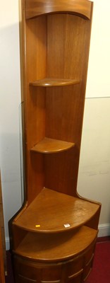 Lot 1265 - A Nathan teak freestanding corner shelf