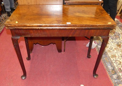Lot 1290 - A mid-18th century mahogany fold-over tea...