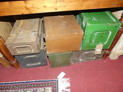 Lot 1302 - A collection of six various ammo boxes