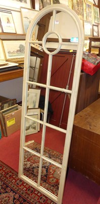 Lot 1313 - A contemporary painted metal framed arched...