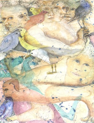 Lot 1008 - Annie Giles Hobbs (b.1949) - Untitled, mixed...