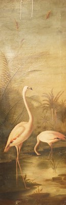 Lot 1023 - Early 20th century school - Pair; Wading birds,...