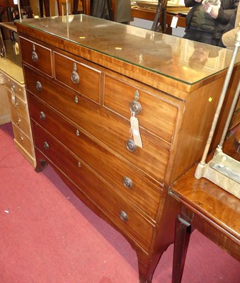 Lot 1335 - A mid-19th century mahogany square front chest...