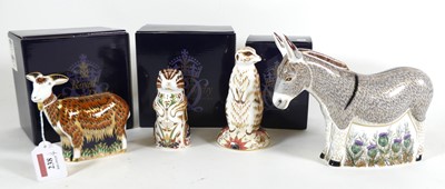 Lot 238 - A group of four Royal Crown Derby porcelain...