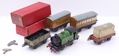 Lot 334 - A collection of Hornby 0 gauge rolling stock...