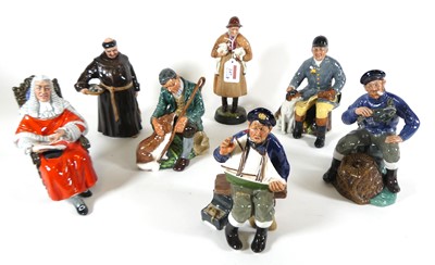 Lot 247 - A group of seven Royal Doulton figures, to...