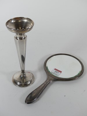 Lot 257 - A George V silver spill vase having a flared...