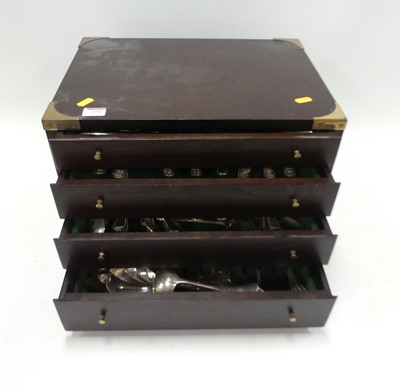 Lot 273 - A contemporary canteen of cutlery, contents to...