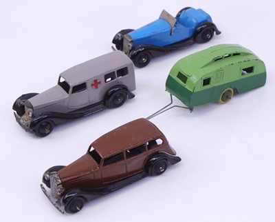 Lot 1191 - Dinky Toys group of 4 loose and playworn...
