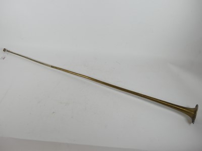 Lot 499 - An early 20th century copper coaching horn,...