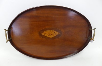 Lot 561 - An Edwardian mahogany twin handled galleried...