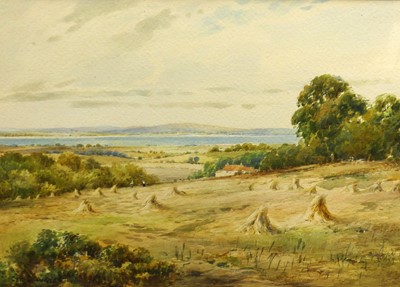 Lot 1045 - Cyril Ansted - Haystacks, watercolour, signed...