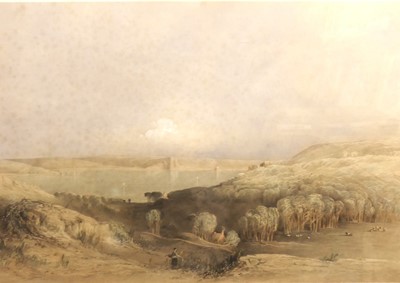 Lot 1056 - After Le Capelain - Pair; St Brelades Bay,...