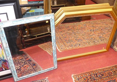 Lot 1082 - A reproduction gilt framed oval rectangular...