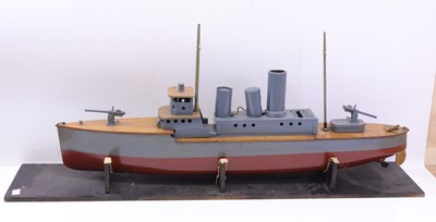 Lot 55A - A large custom-built Steam War Ship, top...