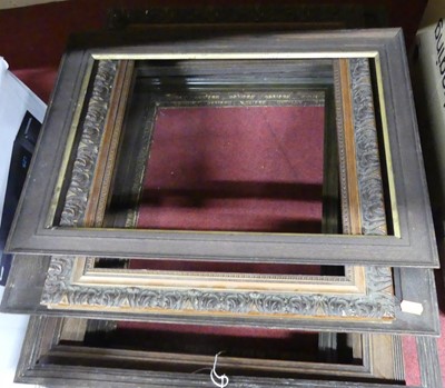 Lot 1093 - A collection of oak and other wooden picture...