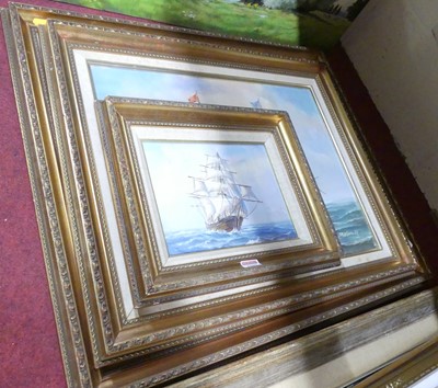 Lot 1102 - J Harvey - maritime scene, modern oil on...
