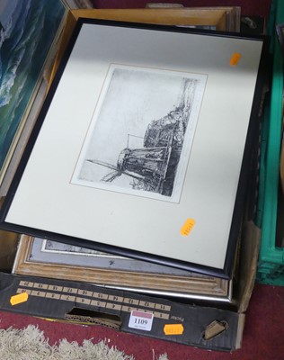 Lot 1109 - Assorted artworks to include 19th century...