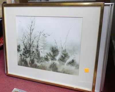 Lot 1111 - Phyllis Delvecchio - Winter scene, watercolour,...