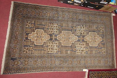 Lot 1254 - A Persian woollen cream and grey ground...