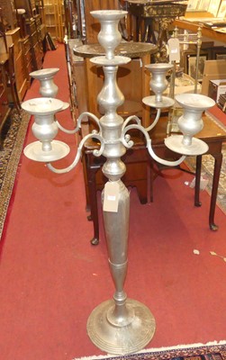 Lot 1342 - A galvanised metal freestanding five branch...
