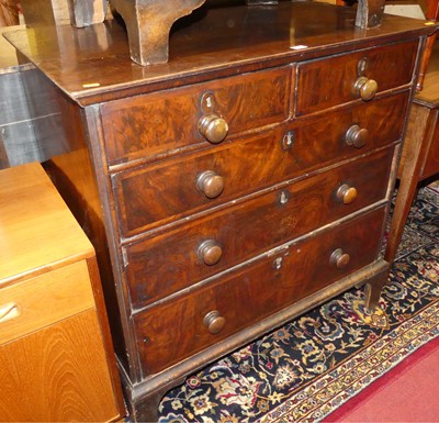 Lot 1350 - A figured walnut and crossbanded square front...