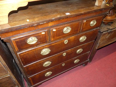 Lot 1361 - An antique figured walnut and crossbanded...