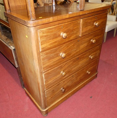 Lot 1367 - A mid-Victorian mahogany round cornered chest...