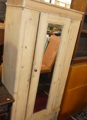 Lot 1375 - A Victorian stripped pine round cornered...