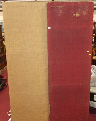 Lot 1391 - Two fabric folding dressing screens