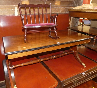 Lot 1392 - A contemporary three-tier tea trolley,...