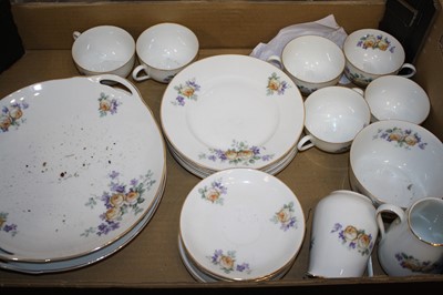 Lot 664 - A German part tea service, decorated with...