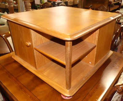 Lot 1403 - A contemporary teak square "Pandora's box"...