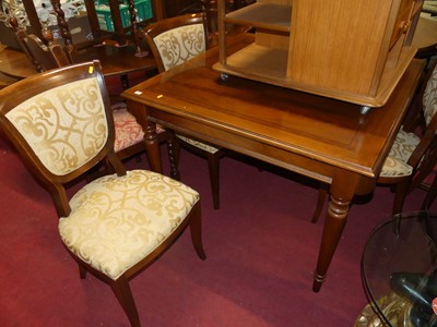 Lot 1404 - A contemporary walnut square dining table,...