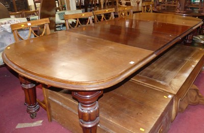 Lot 1412 - A Victorian mahogany extending dining table,...