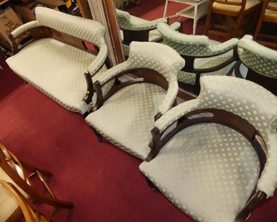 Lot 1421 - A late Victorian mahogany rosewood and...