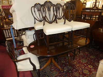 Lot 1423 - A Regency style mahogany twin pedestal dining...