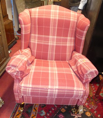 Lot 1432 - A contemporary red chequered fabric...