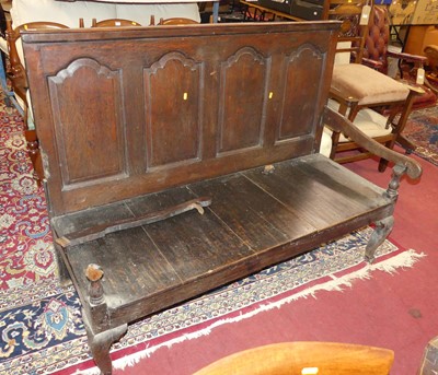 Lot 1437 - An 18th century provincial joined oak four...