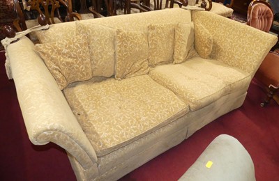 Lot 1447 - A contemporary mustard ground floral...