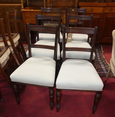 Lot 1454 - A set of six late Victorian walnut bar back...