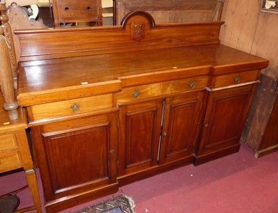 Lot 1465 - A mid-Victorian mahogany inverted breakfront...