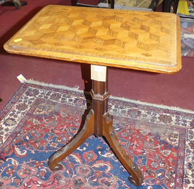 Lot 1471 - A mid-Victorian parquetry topped fixed...