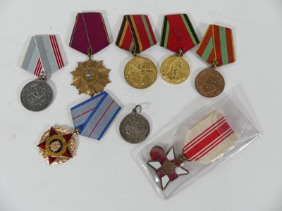 Lot 476 - A collection of medals, to include Soviet...