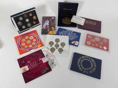 Lot 483 - A collection of commemorative coins and proof...