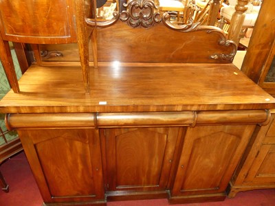 Lot 1480 - An early Victorian mahogany ledgeback...