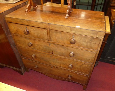 Lot 1489 - A mid-19th century mahogany square front chest...
