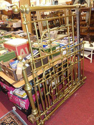 Lot 1498 - A lacquered tubular brass and iron double...