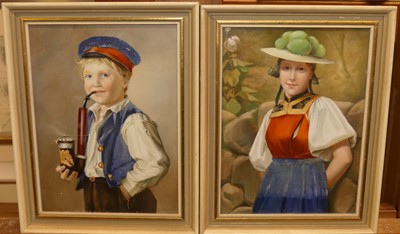 Lot 1117 - Pair, continental school - studies of a young...