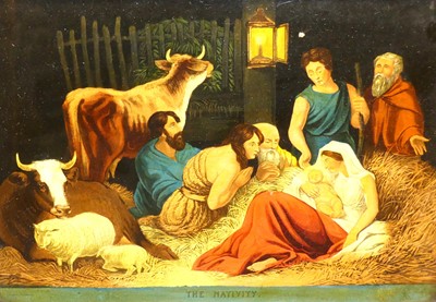 Lot 1127 - After James Bateman - The Nativity, reverse...